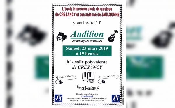 Audition de musiques actuelles