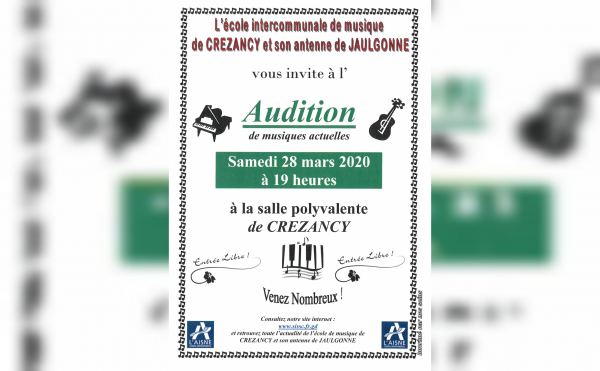 [Annulée] Audition de musiques actuelles
