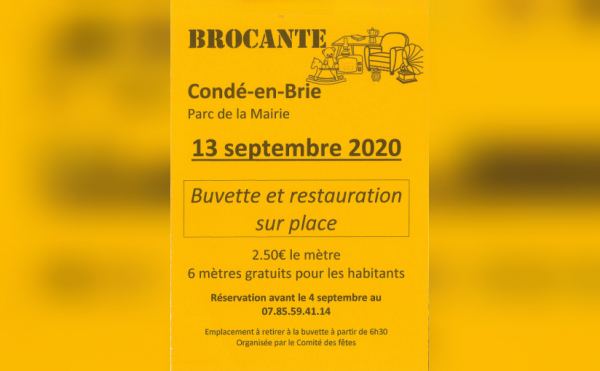 Brocante Condé-en-Brie septembre 2020