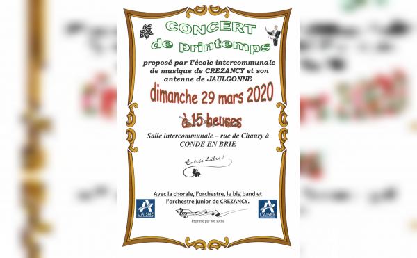 [Annulé] Concert de printemps 2020