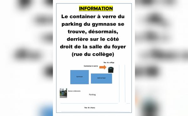 Information importante : le container à