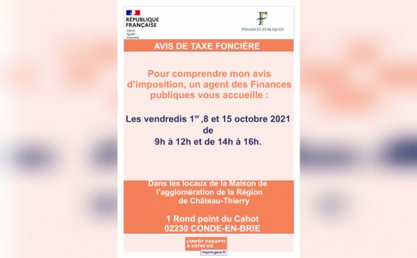 Permanences 2021 DDFIP avis de taxe