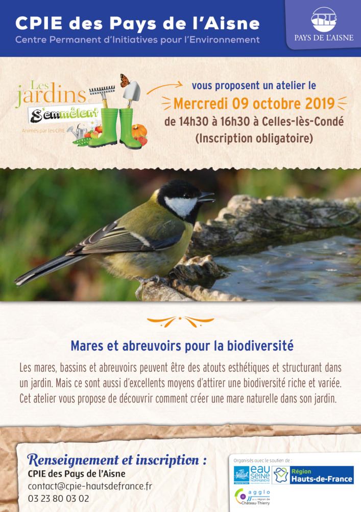 Atelier 2019 Eau - Mares et abreuvoirs pour la biodiversité