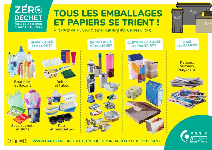 CARCT - Le tri évolue pour les emballages et papiers