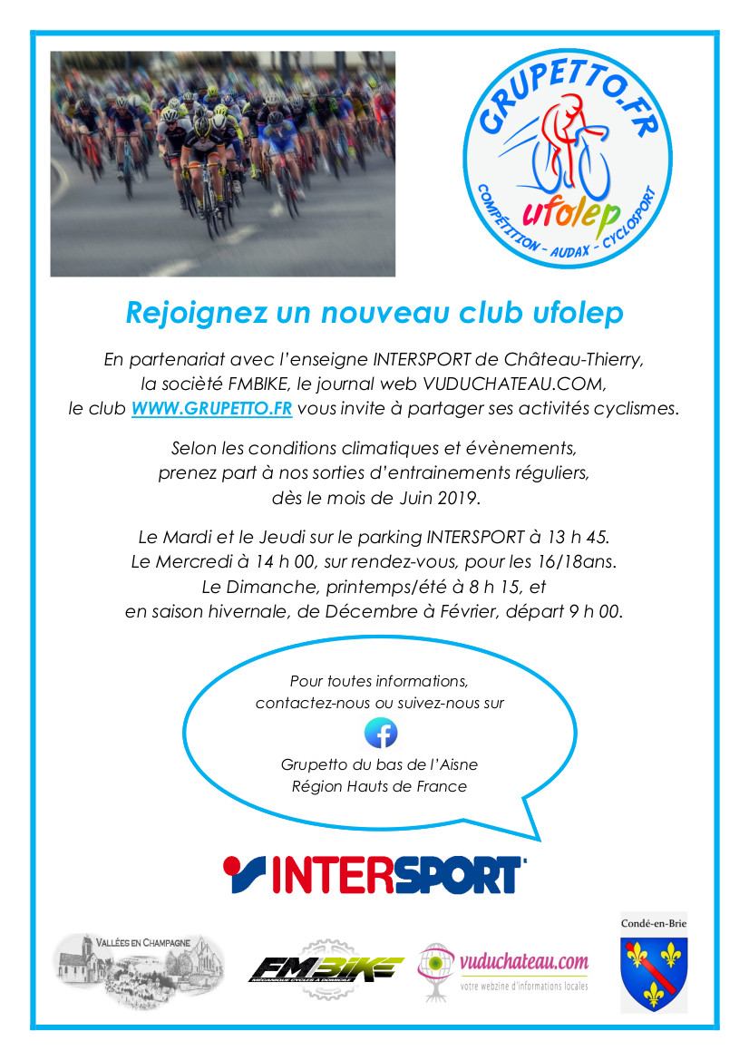 Club Cyclisme Grupetto - Nouveau club UFOLEP
