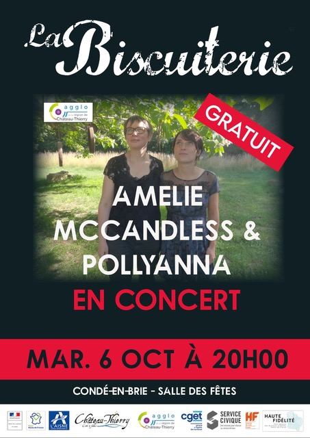 Concert 2020 Amelie McCandless et Pollyanna à Condé-en-Brie