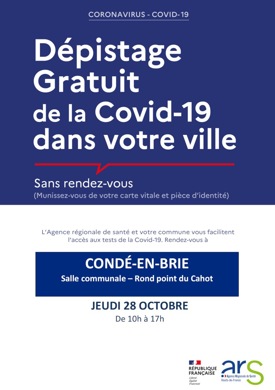 Dépistage gratuit Coronavirus - Covid-19