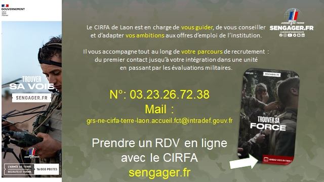 L'Armée de Terre recrute - CIRFA de Laon