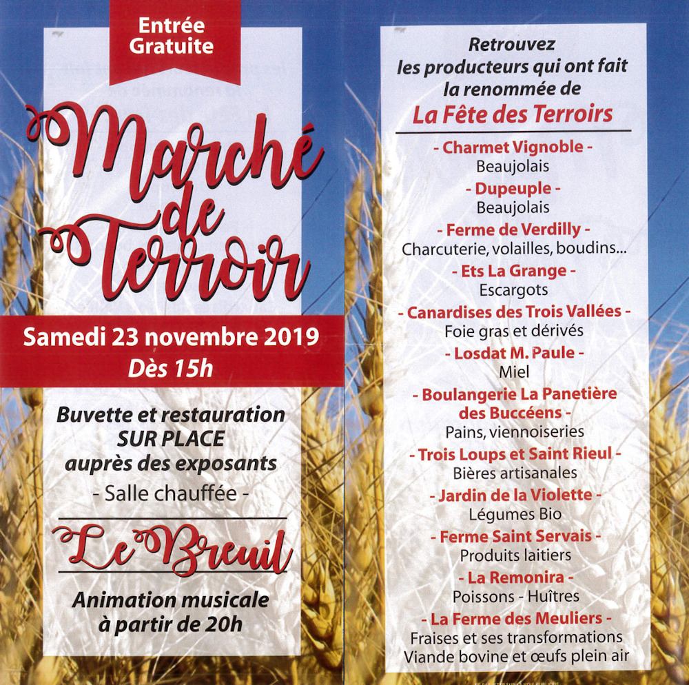 Marché de terroir Le Breuil (51)