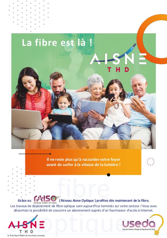 Tester son éligibilité à la fibre optique - Aisne THD et USEDA