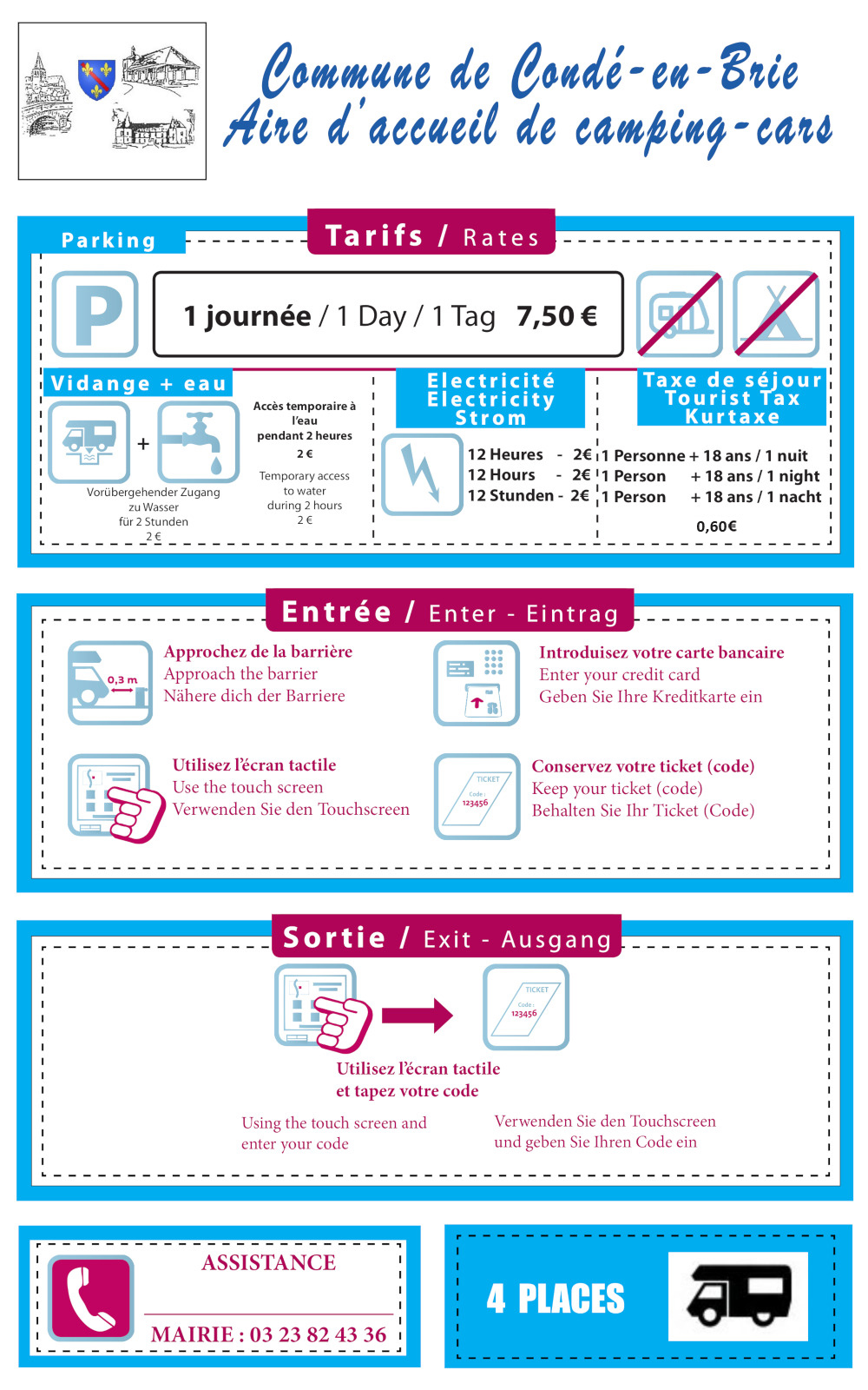 Panneau d'informations